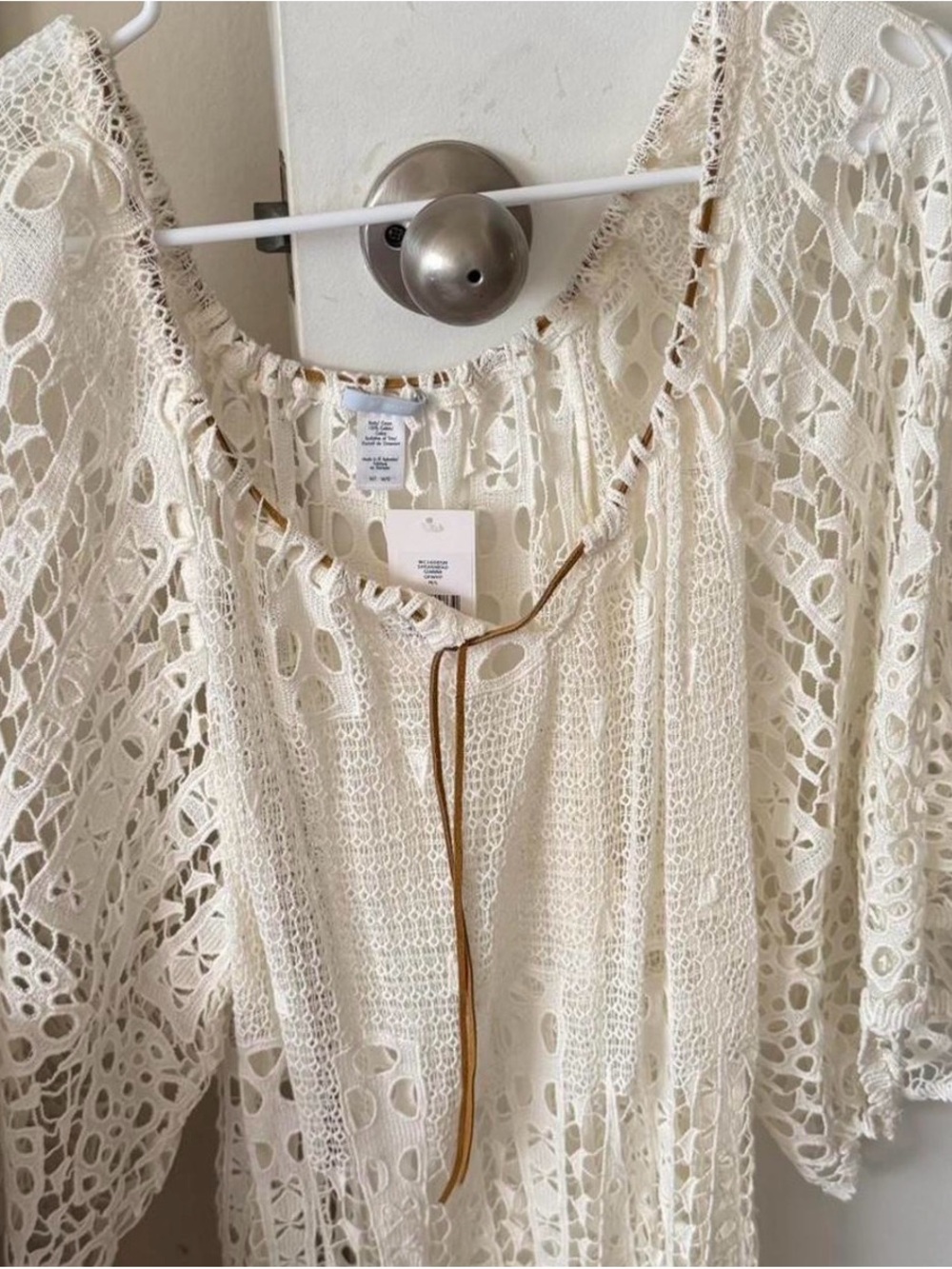 Eberjey Spearhead Gianna Crochet Lace Boho Beach Cover-Up Dress